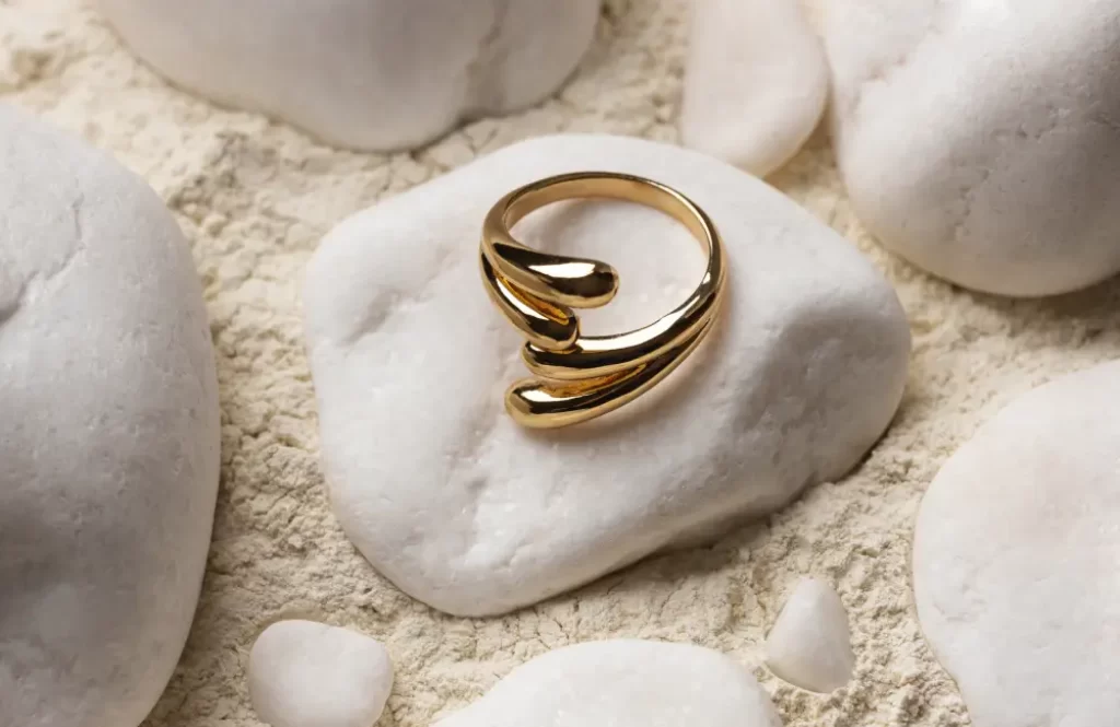 bague en or vagues