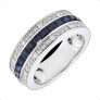 Bague saphirs bleus et diamants Edenly