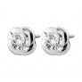 Boucles d&rsquo;oreilles Edenly camélia or blanc