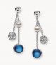 Boucles d&rsquo;oreilles Fossil disques en acier inoxydable