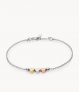Bracelet femme Fossil 3 coeurs tricolores