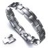 Bracelet en cuir tressé noir pas cher