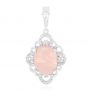 Pendentif en argent et morganite pas cher